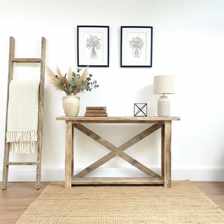 Winford Solid Wood Reclaimed Console Table with Storage