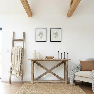 Winford Solid Wood Reclaimed Console Table with Storage