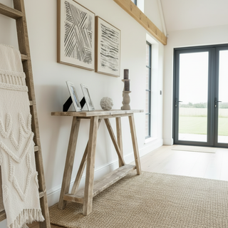 Yarmouth Handmade Solid Wood Reclaimed Console Table with Storage