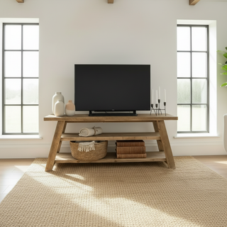 Yarmouth Handmade Reclaimed Wood Tv Unit with Storage