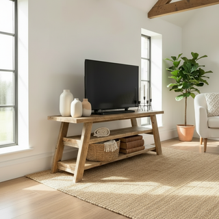 Yarmouth Handmade Reclaimed Wood Tv Unit with Storage