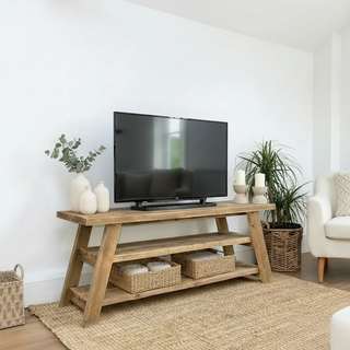 Yarmouth Handmade Reclaimed Wood Tv Unit with Storage