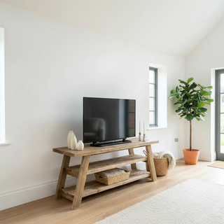 Yarmouth Handmade Reclaimed Wood Tv Unit with Storage