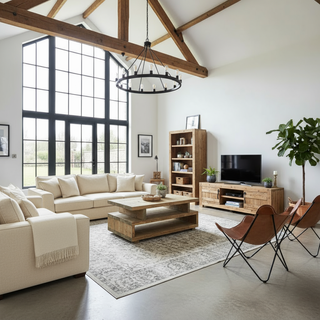 Aston Rustic Wood Coffee Table with Storage