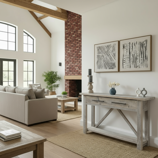 Barton Reclaimed Solid Wood Console Unit With Drawer