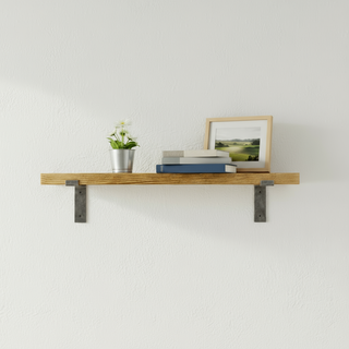 Blackshaw Solid Wood Industrial Floating  Shelf
