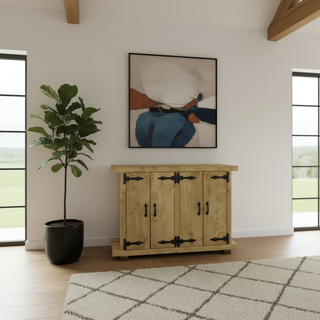 Blashford Solid Wood Rustic Fish Tank Side Cabinet