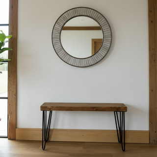 Linwood Solid Wood Rustic Industrial Hallway Table