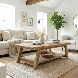 Yarmouth Handmade Reclaimed Wood Coffee Table With Storage
