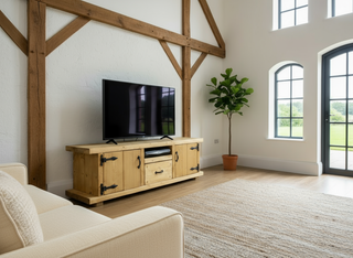 Rockford Solid Wood Rustic Handmade Large Tv Unit