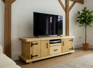 Rockford Solid Wood Rustic Handmade Large Tv Unit