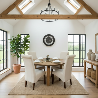 Dalstan Handmade Rustic Round Wooden Dining Table