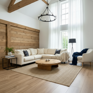 Salisbury Solid Wood Rustic Round Low Coffee Table