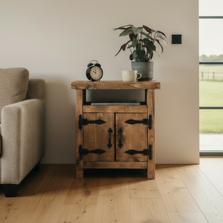 Alderbury Rustic Handmade Solid Wood Bedside Table