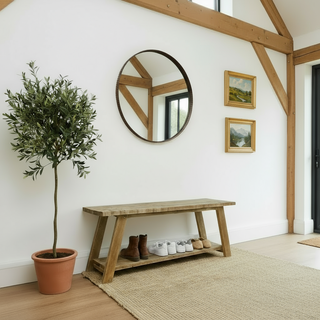 Yarmouth Solid Wood Reclaimed Shoe Rack with Storage