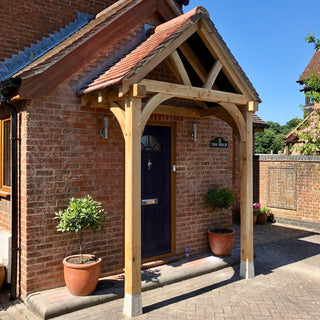 Discover the timeless charm of the Solid Oak Heather Porch Kit, meticulously designed to elevate your home's entrance with durability and elegance.