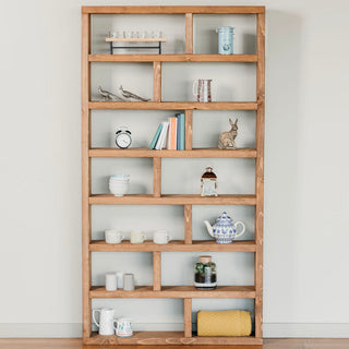 Discover the rustic charm of our Large Lover Bookcase: Artisan-crafted charm meets ample storage, a perfect blend of style and functionality