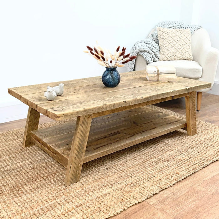 Handmade Reclaimed Wood Yarmouth Coffee Table With Storage