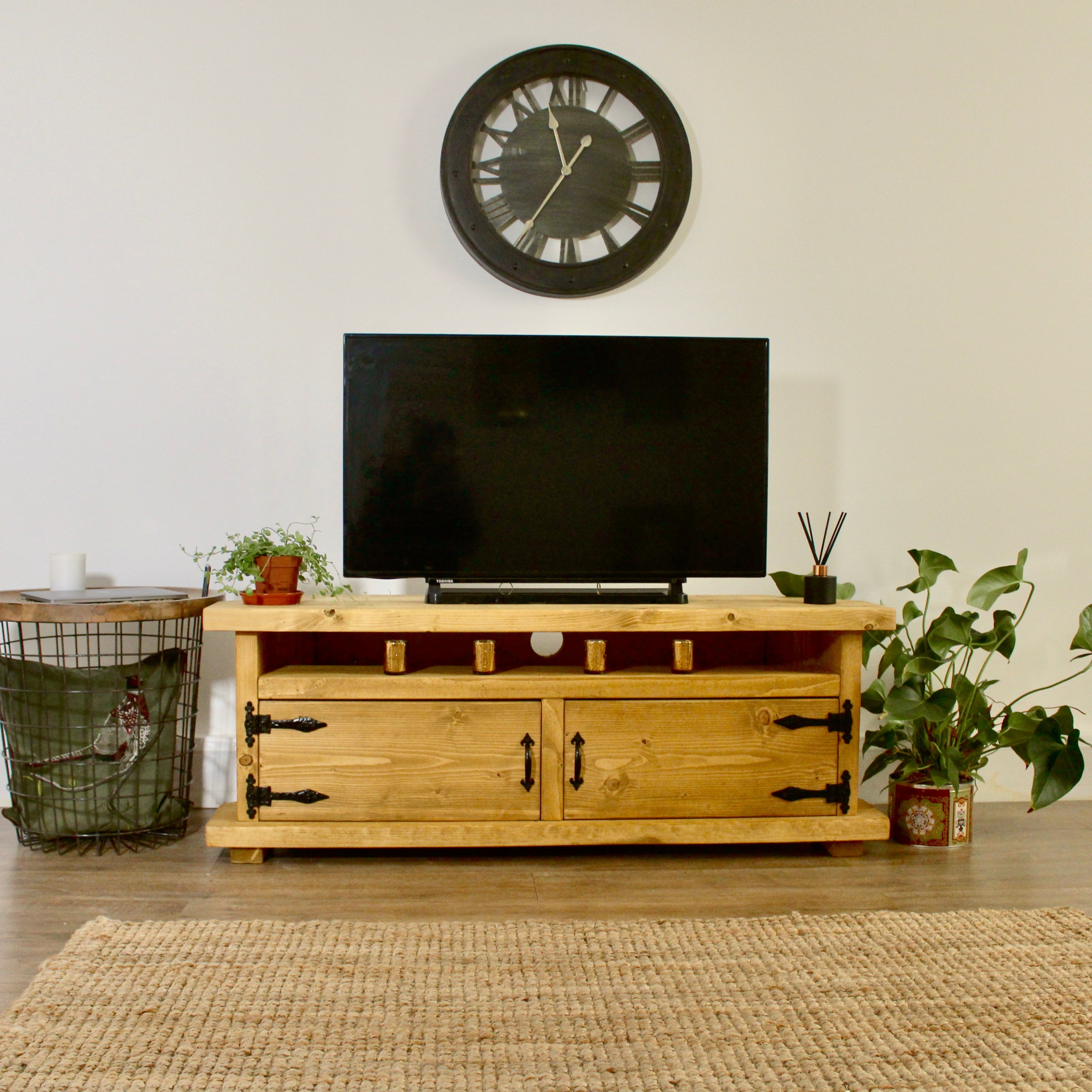 Real wood deals farmhouse tv stand