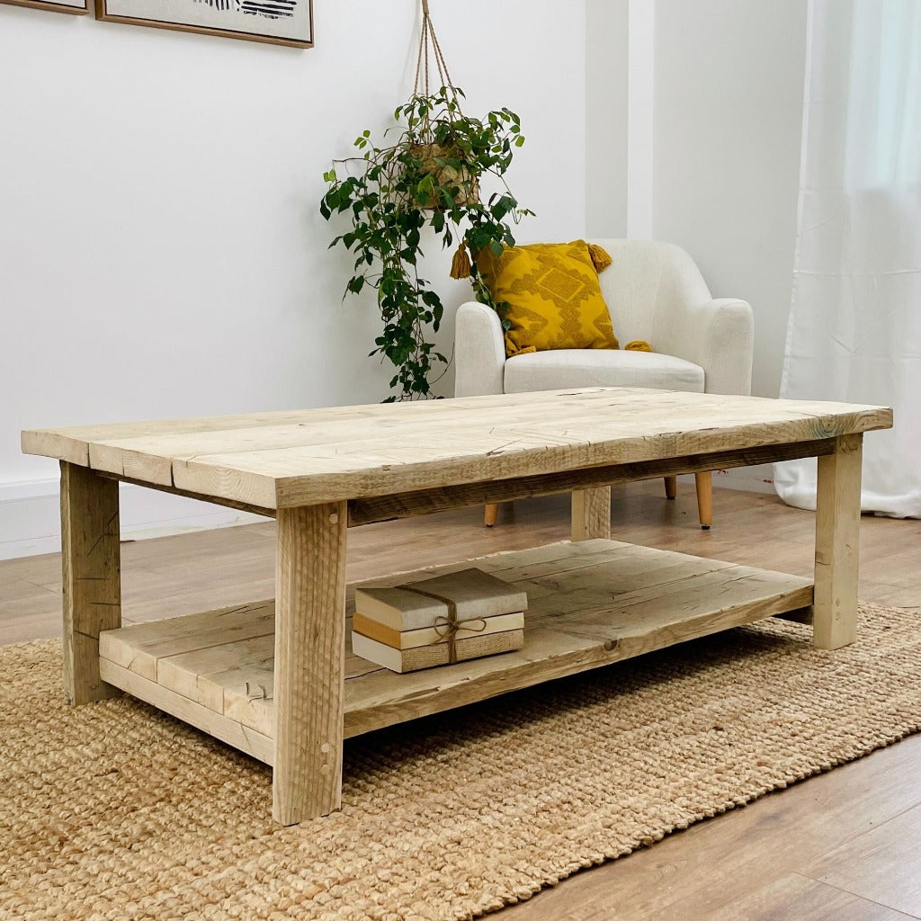 Repurposed Wood Coffee Table Coffee Table In Recycled Wood