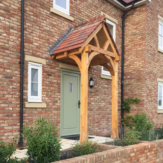 Introducing the Solid Oak Heather Porch Kit: Elevate your home's exterior with enduring elegance, thanks to this high-quality and stylish addition.